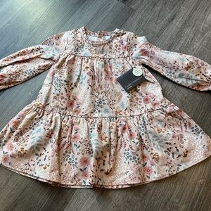 Gerber Modern Moments Floral Fall Pink Girl Dress 3T NWT
